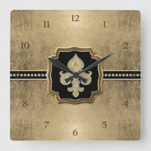 Gold Leaf Kijk Fleur de Lis Faux  Jewel