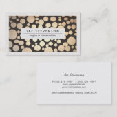 Gold Leaf Look Chique Moderne Salon en Spa Visitekaartje (Voorkant / Achterkant)