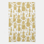Gold Leaf Look Pineapple Patroon Theedoek (Verticaal)