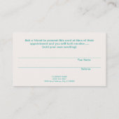 Gold  Leaf Mandala Roze Coral Referral-kaart Aanbevelingskaartje (Achterkant)