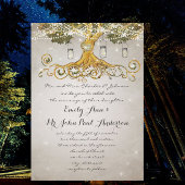 Gold Leaf Mason Jar onder het sterrenhuwelijk Kaart