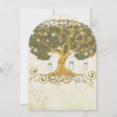 Gold Leaf Mason Jar onder het sterrenhuwelijk Kaart (Achterkant)