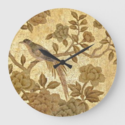 Gold Leaf met vogelwandklok Grote Klok (Voorkant)