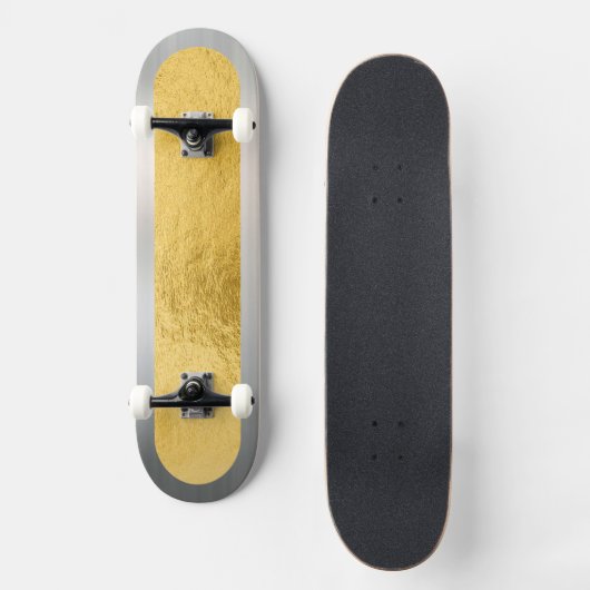 Gold Leaf Metal Trim Persoonlijk Skateboard (Voorkant)