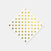 Gold Leaf Metallic Faux Folie Grote Polka Dot Whit Servet (Hoek)