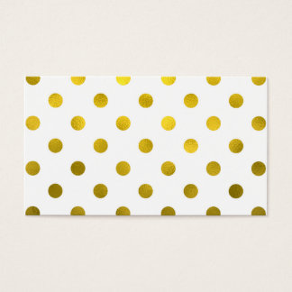 Gold Leaf Metallic Faux Folie Grote Polka Dot Whit Visitekaartje