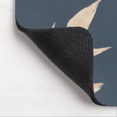 Gold Leaf Minimalist Donkerblauw Monogram Muismat (Hoek)