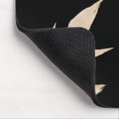 Gold Leaf minimalistische zwart monogram Muismat (Hoek)