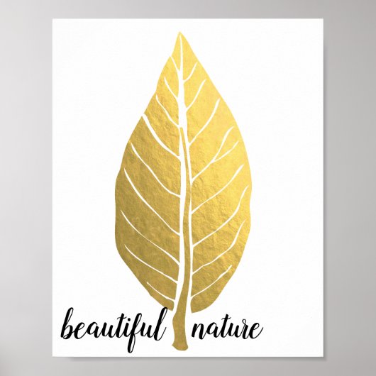 Gold leaf Natuur Love Art Paint Poster (Voorkant)