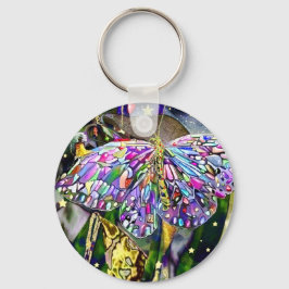 Gold Leaf nieuwjaarsvlinder Sleutelhanger