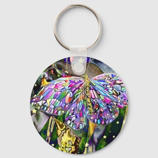 Gold Leaf nieuwjaarsvlinder Sleutelhanger (Voorkant)