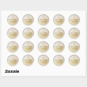 Gold Leaf Nikah Walima Bismillah Muslim Favor Ronde Sticker (Vel)