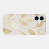 Gold Leaf Pattern iPhone 16 Hoesje (Achterkant horizontaal)