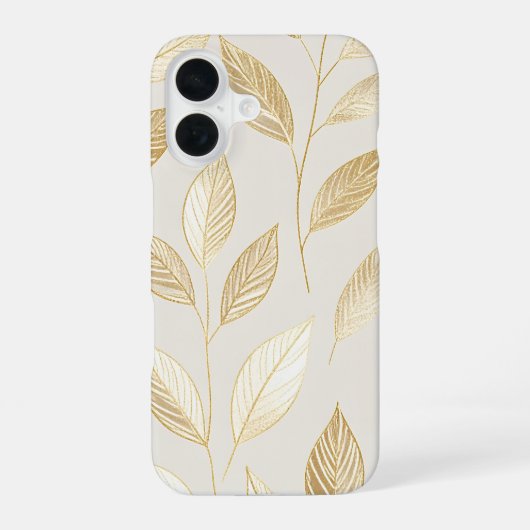 Gold Leaf Pattern iPhone 16 Hoesje (Achterkant)