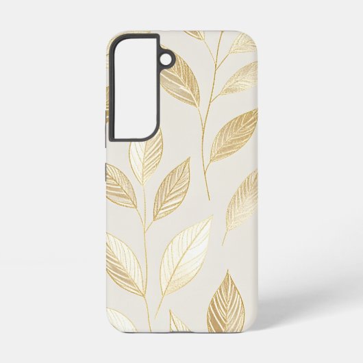 Gold Leaf Pattern Samsung Galaxy Hoesje (Achterkant)