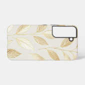Gold Leaf Pattern Samsung Galaxy Hoesje (Achterkant horizontaal)