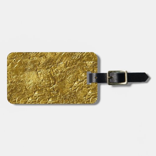 Gold Leaf Print bagagelabel (Voorkant horizontaal)