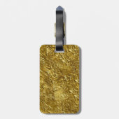 Gold Leaf Print bagagelabel (Achterkant verticaal)