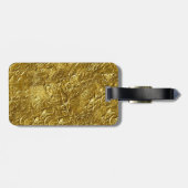 Gold Leaf Print bagagelabel (Achterkant horizontaal)