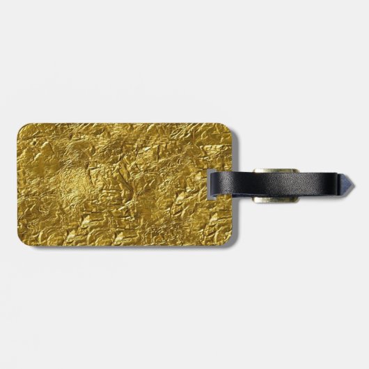 Gold Leaf Print bagagelabel (Achterkant horizontaal)