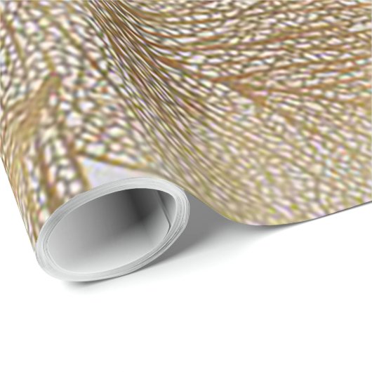 Gold Leaf Print Vakantie inpakpapier (Rol Hoek)
