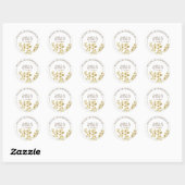 Gold Leaf Spanish Boda Welcome Weddenschap Favor Ronde Sticker (Vel)