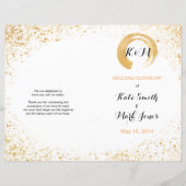 Gold Leaf Spray Ceremony-programma (Voorkant)