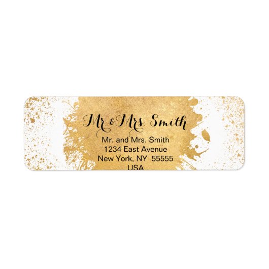 Gold Leaf Spray Postage & Briefpapier Etiket (Voorkant)