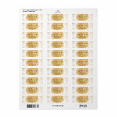 Gold Leaf Spray Postage & Briefpapier Etiket (Full Sheet)