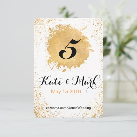 Gold Leaf Spray Reception Accessoires (Staand voorkant)