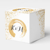 Gold Leaf Spray Reception Accessoires Bedankdoosjes (Voorkant Zijde)