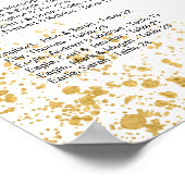 Gold Leaf Spray Reception Accessoires Poster (Hoek)