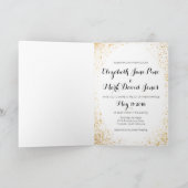 Gold Leaf Spray Wedding Uitnodiging (Binnen)