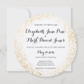 Gold Leaf Spray Wedding Uitnodiging (Achterkant)