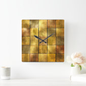 Gold Leaf Vierkante Klok (Huis)