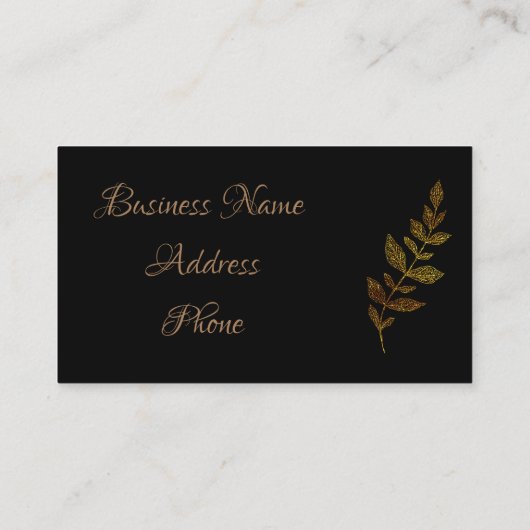 Gold Leaf Visitekaartje (Achterkant)