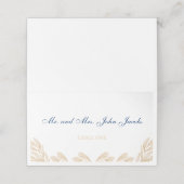 Gold Leaf Weddendopname Place Card Plaatskaartje (Buitenkant ongevouwen)