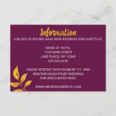 Gold Leaf Wedding Enclosure Kaart (Voorkant)