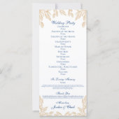 Gold Leaf Wedding Program (Achterkant)