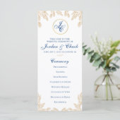Gold Leaf Wedding Program (Staand voorkant)