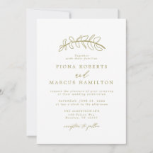 Gold Leaf Wedding Uitnodiging