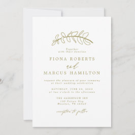 Gold Leaf Wedding Uitnodiging