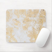 Gold Leaf White Marble Texure Pattern Hybird Muismat (Met muis)