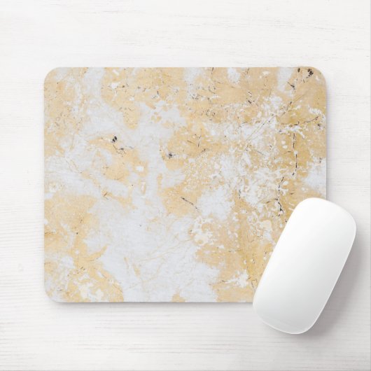 Gold Leaf White Marble Texure Pattern Hybird Muismat (Met muis)