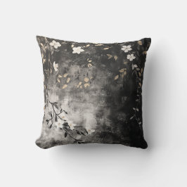 Gold Leaf wijnstokken op houtskool Kussen