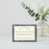 Gold Leaf Woodland Wedding Informatie Invoegen Informatiekaartje (Staand voorkant)