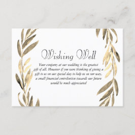 Gold Leaf Wreath Wedding Good Informatiekaartje