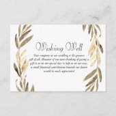 Gold Leaf Wreath Wedding Good Informatiekaartje (Voorkant)