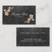 Gold Leafs | Deluxe, leisteen Visitekaartje (Voorkant / Achterkant)