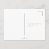 Gold Leafy Crest Monogram Vertraging datum Uitnodiging Briefkaart (Achterkant)